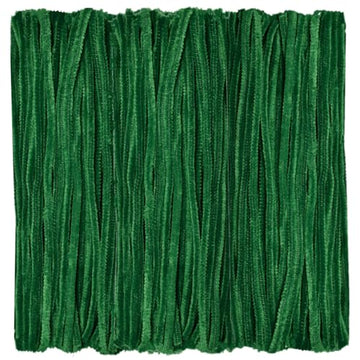 Pipe Cleaners 100 Pieces Chenille Stems Dark Green for DIY Art Decorations Creative Craft (6 mm x 12 Inch)