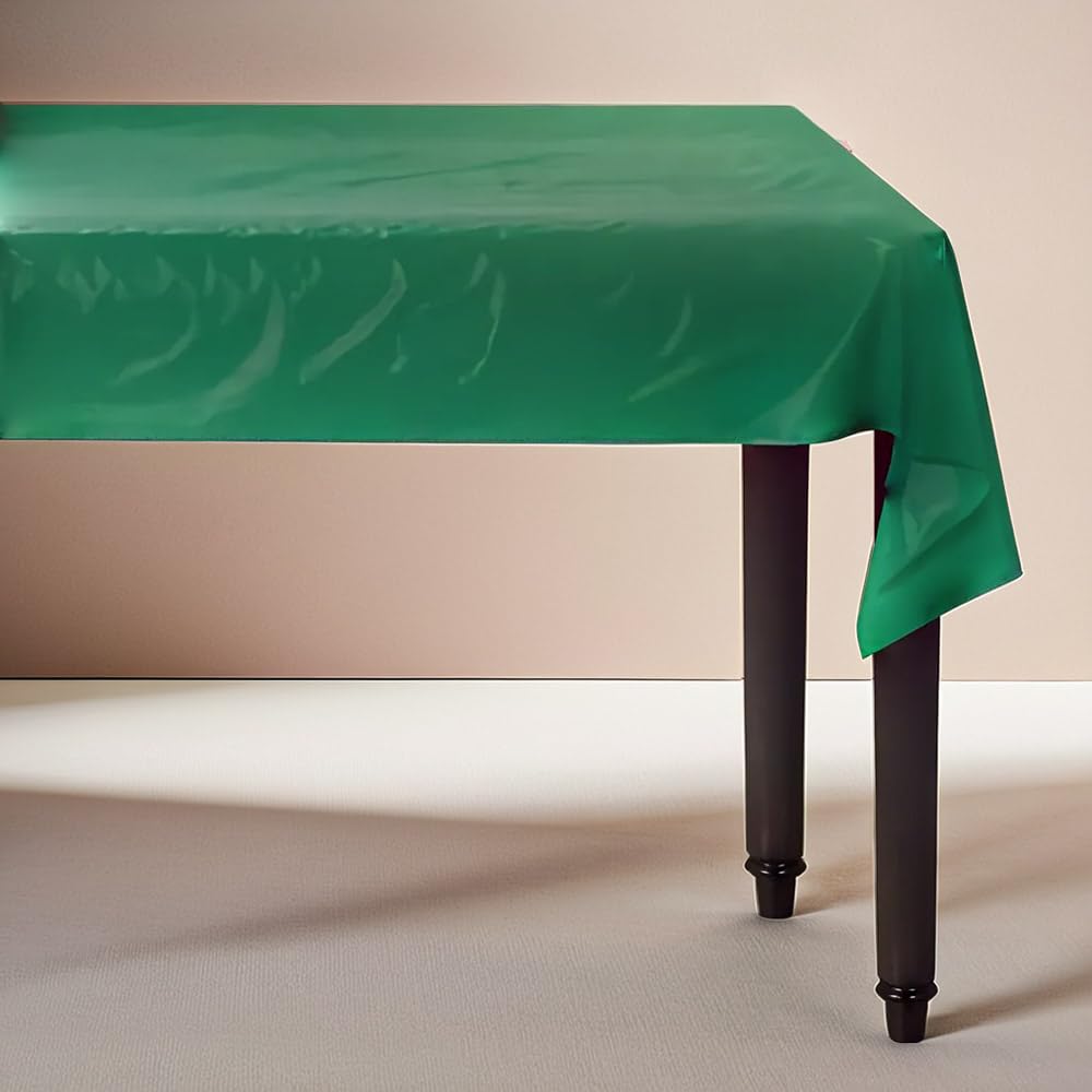 Amscan Festive Green Plastic Table Roll - 40" x 250' (1 Pc.) - Vibrant & Event Essential, Perfect for Parties, Weddings, & Special Occasions
