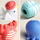 Itzy Ritzy Finger Puppet Bath Toy Set- 5-Piece Set Includes 4 Soft Finger Puppets & 1 Water-Squirting Bath Toy - Fun Characters Offer Interactive