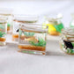 Mini Fish Tank Dollhoue Ornament, 1:12 Scale Miniature Fish Tank Scene Goldfish Bowl Model Dollhouse Accessories Garden Scene Decor(Round)