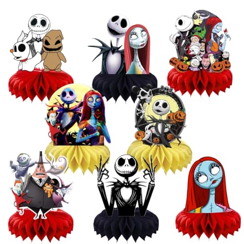 8Pcs Nightmare Table Centerpieces Birthday Party Supplies Double Side Table Decorations for Kids Party Decorations