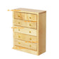 AirAds Dollhouse 1:12 Miniatures Furniture 6-Drawer Chest Dresser for Bedroom Clear Painted