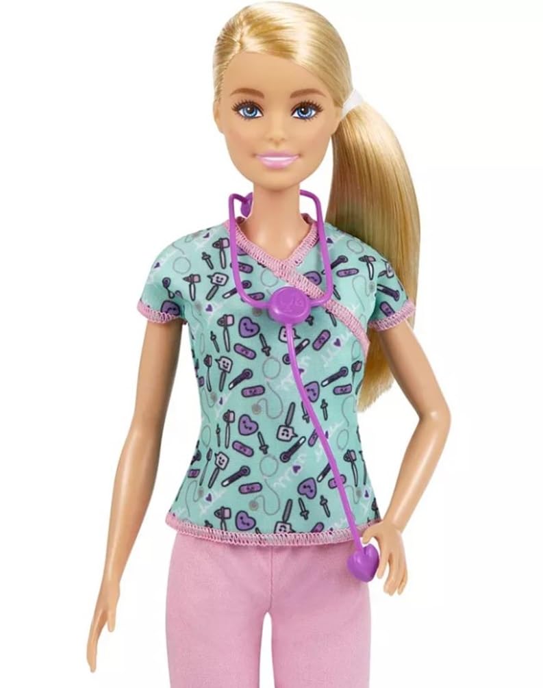 Barbie Doll & Accessories Makeup Artist Fashion Doll (Blond Nurse)