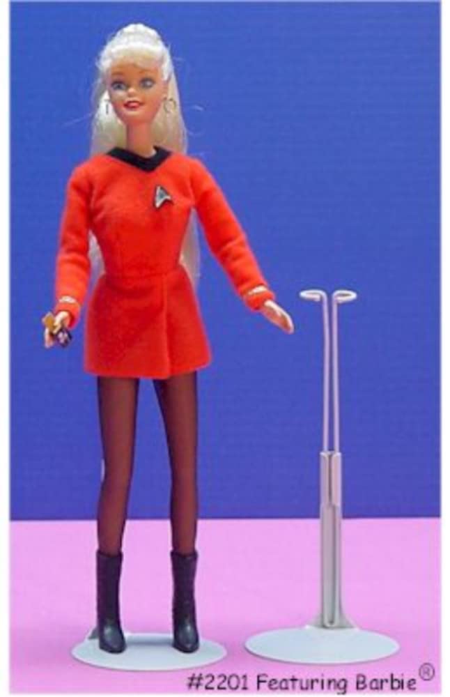 Kaiser Doll Stand 2201 - White Doll Stand for 11" to 12" small-waisted Fashion Dolls like Barbie