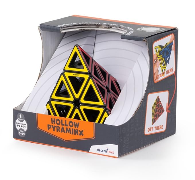 Meffert's Hollow Pyraminx - The Original Transparent Tetrahedron Brainteaser Puzzle from Recent Toys - Travel Friendly Fun for Ages 9 to Adult