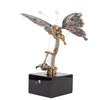 3D Metal Puzzle Butterfly Music Box Kits for Adult, 3D Stereoscopic Dynamic Insect DIY Mechanical Assembly Model with Acrylic Base to Build, Brain