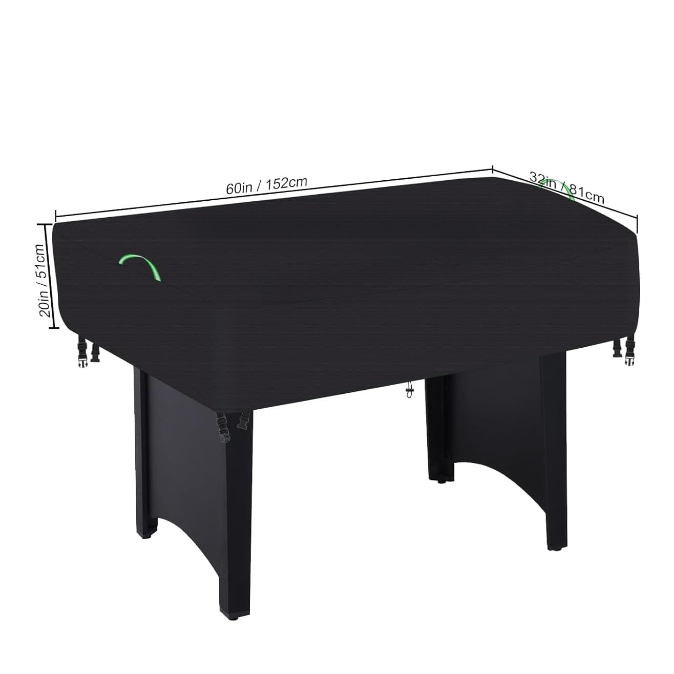 KAIROSSENT Air Hockey Table Cover - Durable 600D Waterproof Oxford Fabric, Universal Fit for 60-Inch Arcade Hockey and Game Tables, with Reflective