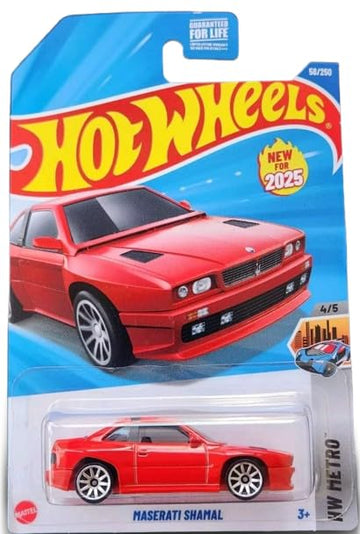 Hot Wheels Maserati Shamal [Red], HW Metro 4/5, 1:64 Scale Diecast
