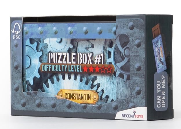 Recent Toys Constantin Puzzle Box #1 - Find The Hidden Compartment in This Brainteaser Puzzle, Ages 14 - Up