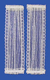 Melody Jane Dollhouse White Double Panel Door Curtains Window Accessory