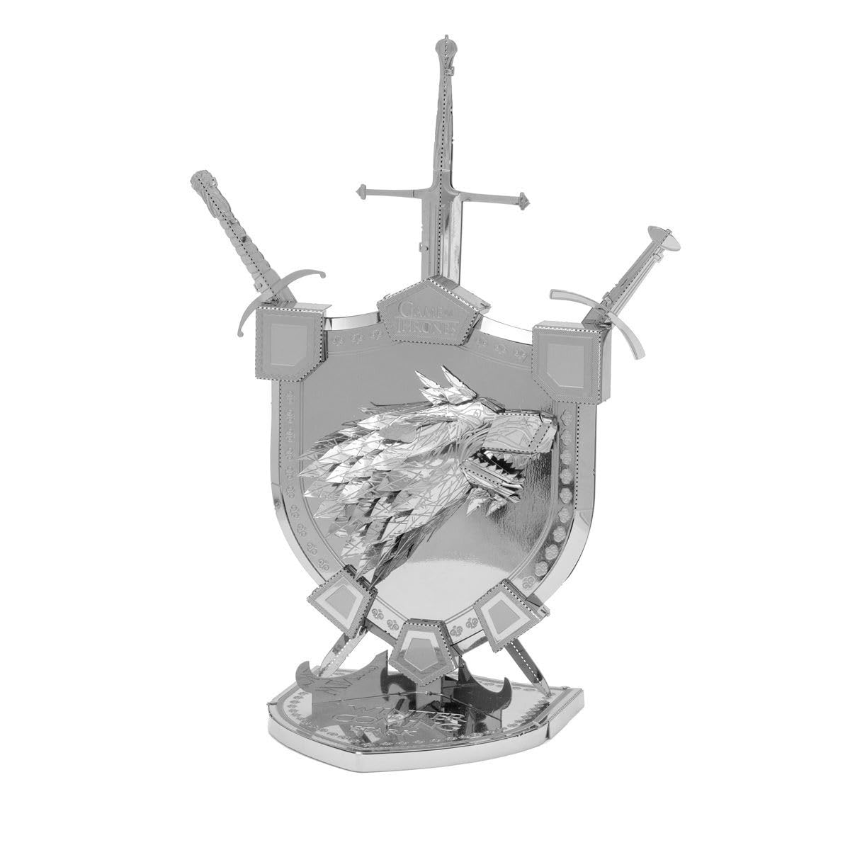Metal Earth Game of Thrones House Stark Sigil | 3D Metal Model Kit | No Glue Needed | Ages 14+ | Detailed Etched Steel Sheets | Collectible Enthusiast