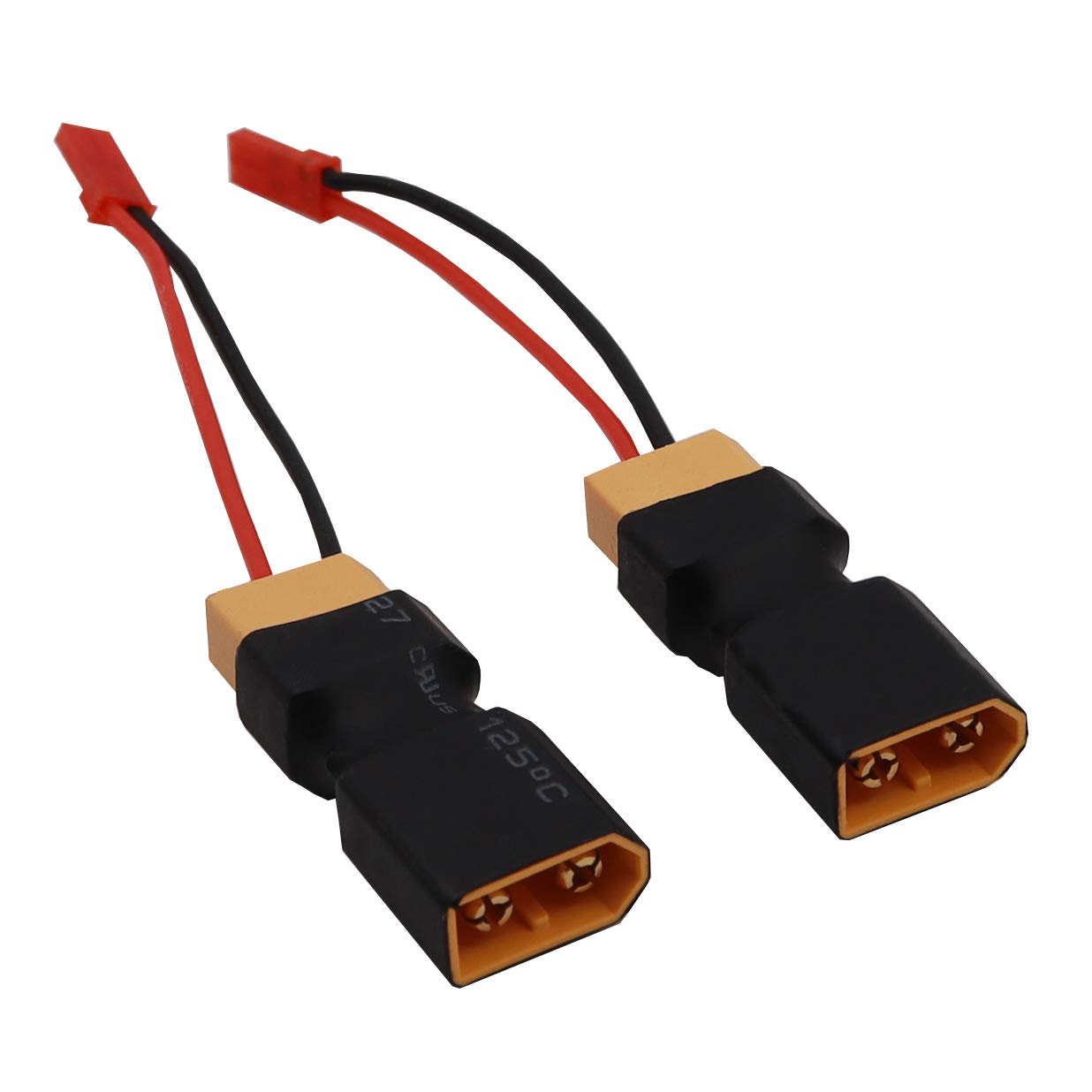 Treehobby 2PCS XT60 Male to Female Connectors with JST Plug Connectors for RC DJI Phantom FPV MultiRotor Aerial Camera Gimbal Power Adapter(22AWG