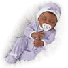 Amara African American Black Sleeping Baby Doll with Custom Sleeper and Pacifier by Ashton-Drake