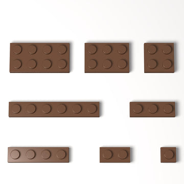 100 Pieces Classic Building Plate Assortment Pack, 8 Sizes Small Baseplates Multipacks, Compatible with Lego Parts and Pieces, Small Plate
