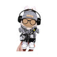 7pcs Outfit for Labubu 17cm Doll Cloth Set LBB Clothing and Accessories Hoodie Pants Shoes Hat Glasses Camera Headphone (No Doll)