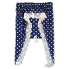 Melody Jane Dollhouse Dark Blue Tiffany Heart Curtains Miniature Accessory