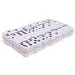 Silverman & Co. Double 6 Large White Domino Set - Black Case