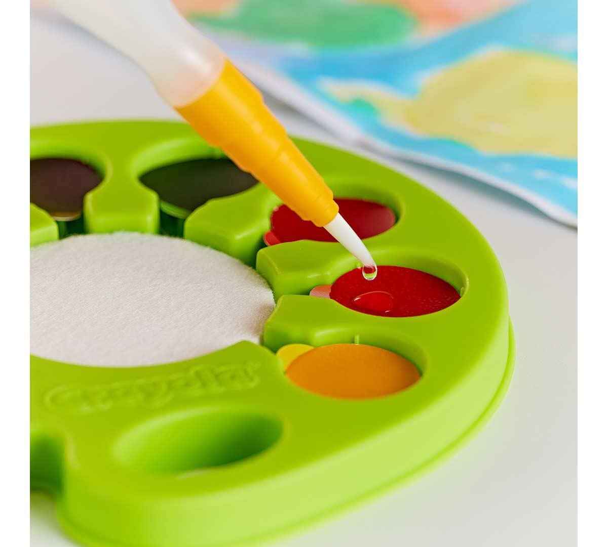 Crayola Watercolor Pop & Paint Palette, Washable Paint Kit, Less Mess Watercolor Paint Set for Kids, Arts & Crafts, Toddler Gifts