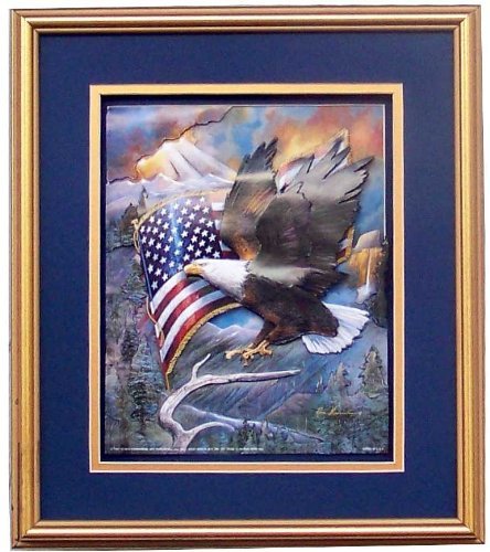 American Pride - Eagle and Flag - Paper Tole 3D Decoupage Craft Kit Size 8x10 inches 18988 (The Additional Pictures Show Examples of This Craft Kit