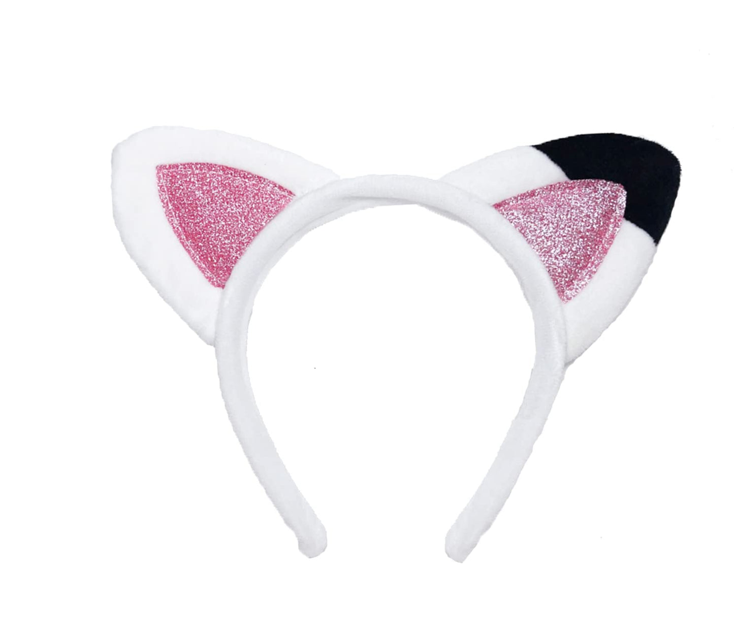 Atvscay Cat Ears Headband Birthday Party Headwear Shiny Flannelette Hair Hoop For Girl Halloween Costume (Elastic Headwear)