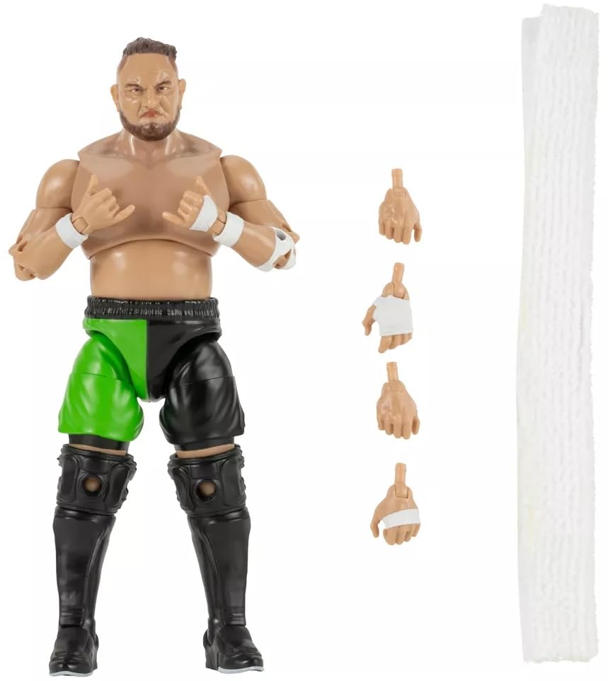 AEW All Elite Unrivaled Collection Samoa Joe Action Figure, Series 15, 6 Inch Scale, Plastic, Championship Belt Accessory, Wrestling Theme, #145