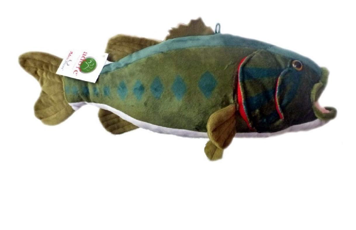 Adore 17" Cranky the Largemouth Bass Fish Stuffed Animal Plush Wall Mount