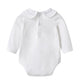 Auro Mesa Baby Girls Bodysuit Peter Pan Doll Collar Super Soft Cotton Romper One-Piece Outfit 0-24 Months