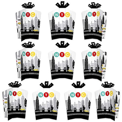 Big Dot of Happiness NYC Cityscape - Table Decorations - New York City Party Fold and Flare Centerpieces - 10 Count