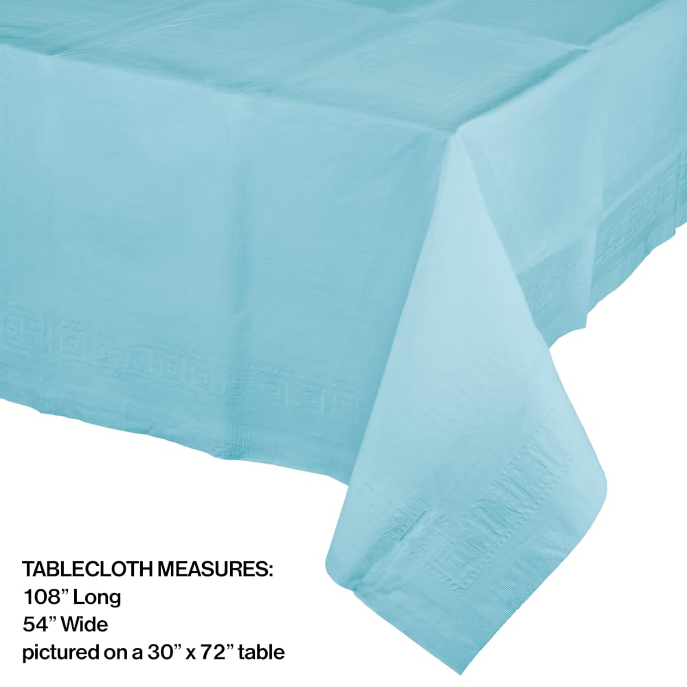 Trendware Pastel Blue Paper Tablecloths, 3 Count