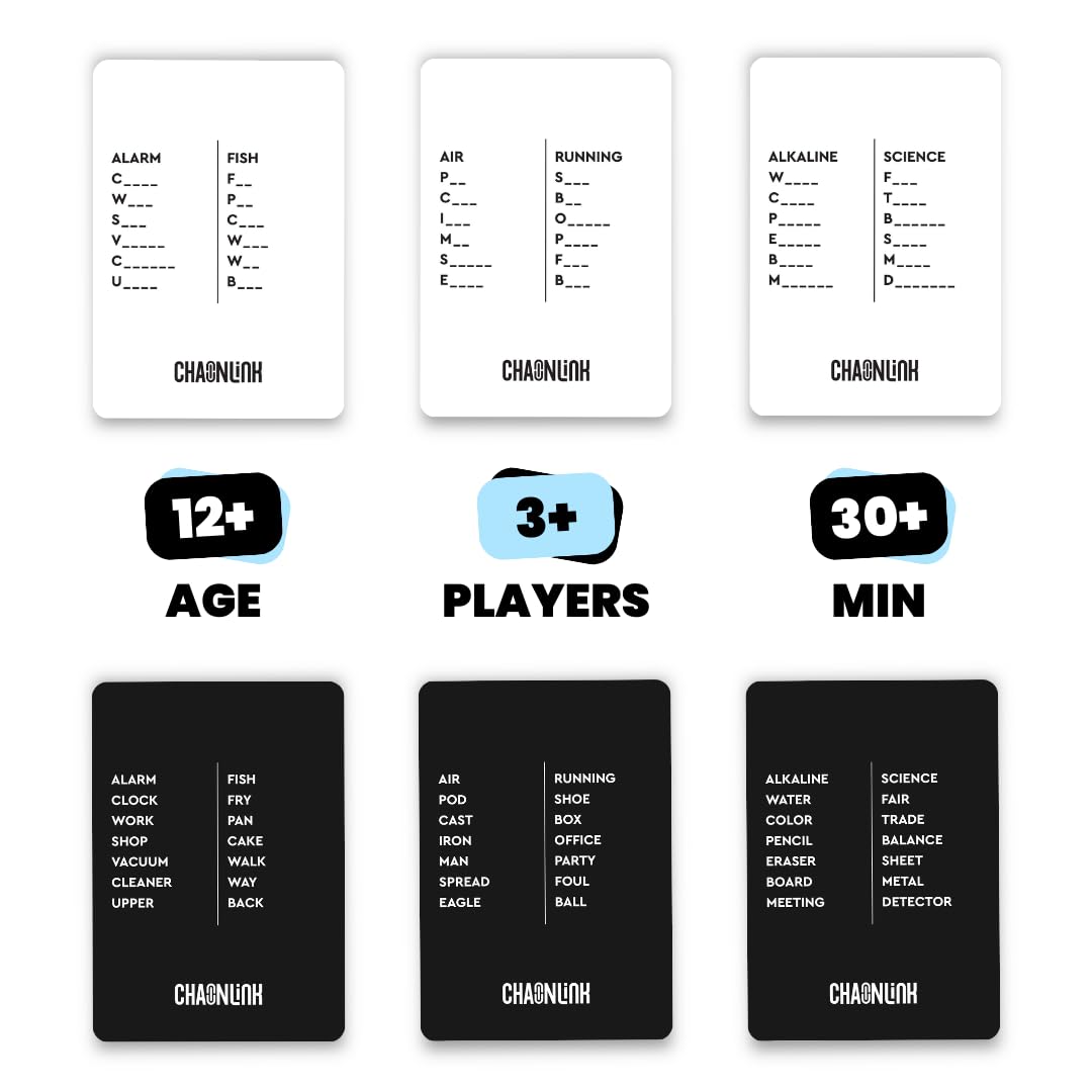 Viral Studios Chainlink - Guess the Sequence Party Game, Fast Paced Word Game for Adults & Kids, 450 Cards Fun Cards for Family Nights, Gatherings