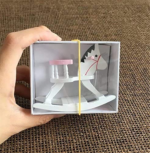 EatingBiting Adult Scene 1:12 Dollhouse Miniature Furniture Room Wooden Horse Rocking Chair, Can Shake, Memory Landscape Worth to Purchase