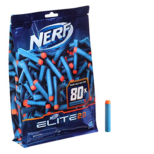 Nerf Elite 2.0 Dart Refill, 80 Darts, Compatible with All Nerf Blasters, Kids Outdoor Games