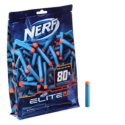 Nerf Elite 2.0 Dart Refill, 80 Darts, Compatible with All Nerf Blasters, Kids Outdoor Games
