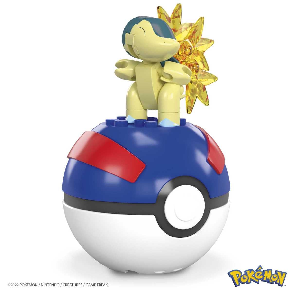 MEGA Pokemon Cyndaquil Building Set with 28 Compatible Bricks and Pieces and Poke Ball, Toy Gift Set for Ages 6 and up