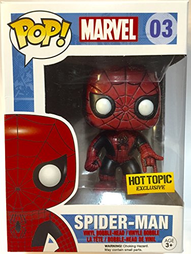FunKo Pop! Marvel Spider-Man #3 Hot Topic Exclusive Red/Black Vinyl Figure