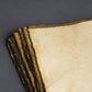 Wanderings Handmade Vintage Deckle Edge Blank Paper with Slightly Burned Edge - 5.8" x 8.3" (A5) - Package of 50 Recycled Paper for Writers