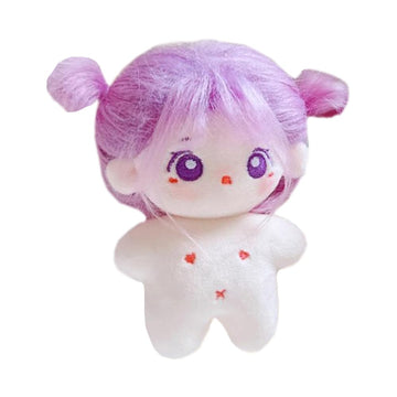 niannyyhouse 10cm Plush Doll Purple Girl Humanoid Stuffed Body no Attribute Astral Body Wearable Clothing Dress Up Gifts