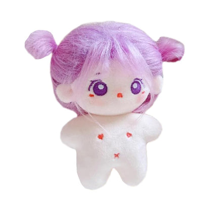 niannyyhouse 10cm Plush Doll Purple Girl Humanoid Stuffed Body no Attribute Astral Body Wearable Clothing Dress Up Gifts