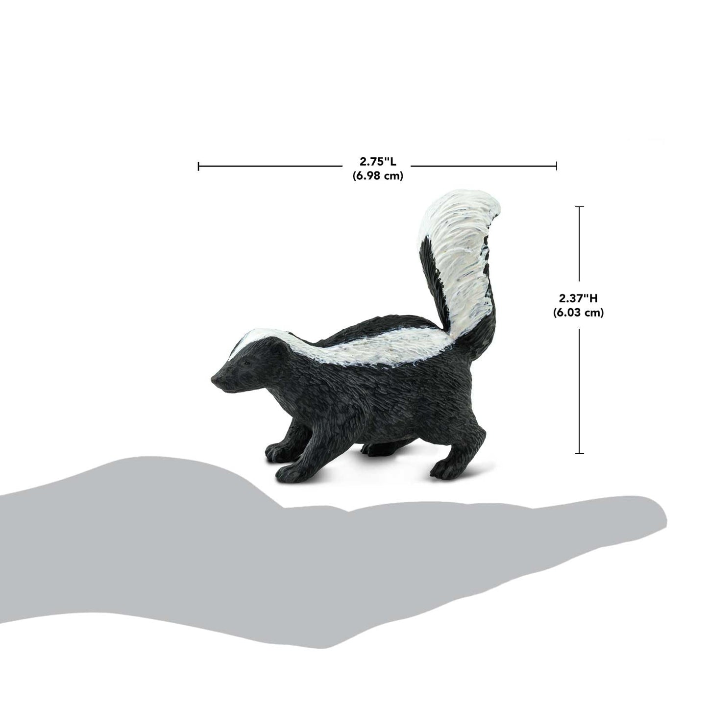 Safari Ltd. Striped Skunk Figurine - Realistic 2.5" Plastic Model Figure - Educational Toy for Boys, Girls & Kids Ages 3+