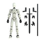 MerryXD T13 3D Action Figure,Assembly Completed Dummy Nova Titan Lucky 13 Action Figure 3D Printed Multi-Jointed Movable Toy Grow in The Dark White