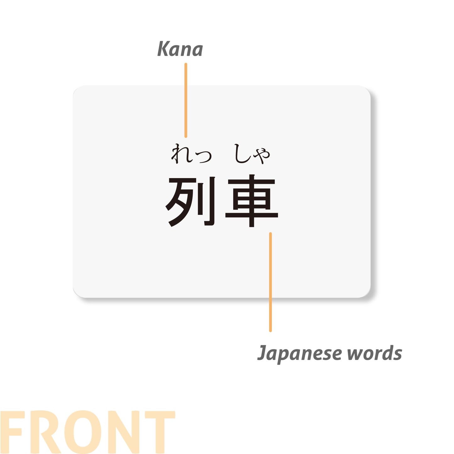 Japanese Vocabulary Flash Cards for Beginners (with Illustrations and Example Sentences), Standard Playing Card Size, Sturdy, Water Resistant