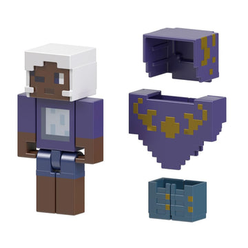 MINECRAFT Creator Series 3.25" Skin Poncho Action Figure with Accessories for Kids Ages 6 and Up