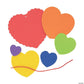Fun Express Layered Rainbow Heart Ornament CK-12 - Craft Kits - 12 Pieces