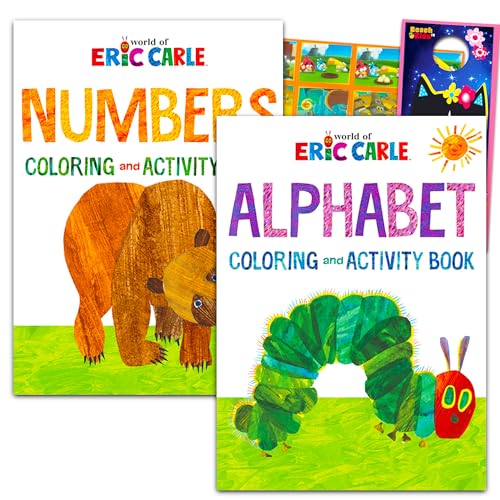 Eric Carle Activity Book Bundle - Coloring Book Set with Angry Birds Stickers & Party Favors