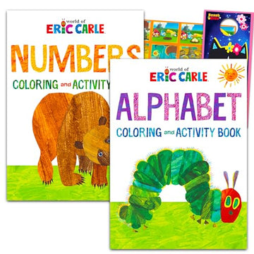 Eric Carle Activity Book Bundle - Coloring Book Set with Angry Birds Stickers & Party Favors