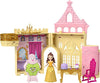 Mattel Disney Princess Belle Stackable Castle Doll House with Small Belle Doll, 4 Character Friends & 3 Accessories, Portable with Handle