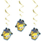 Despicable Me Hanging Swirl Decorations, 26" (Pack of 3) - Eye-Catching Yellow & Blue Design, Perfect for Indoor & Outdoor Use