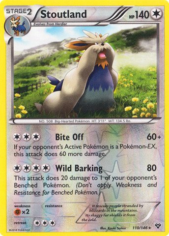 Pokemon - Stoutland (110/146) - XY - Reverse Holo