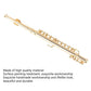 Mini Gold Flute Musical Instrument Model Miniature Decoration Replica Band Music Player Statue for Dollhouse DIY Craft Gift Box