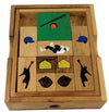 Baseball Field - Wooden IQ Sliding Block Klotski Brain Teaser Puzzle - Travel Game Gift